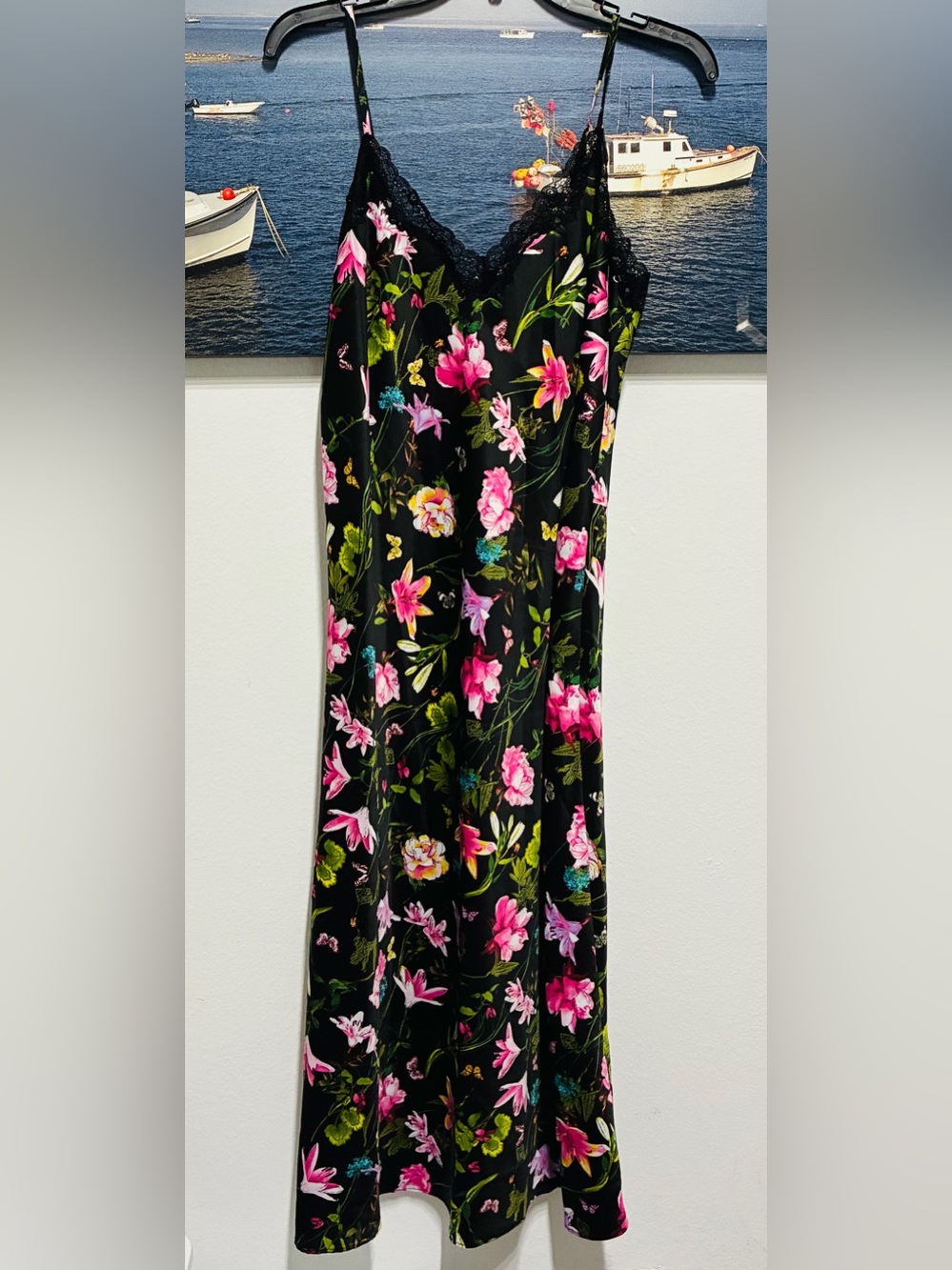 INC INTIMATES BEAUTIFUL FLORAL SLIP NIGHTGOWN MAXI DRESS
